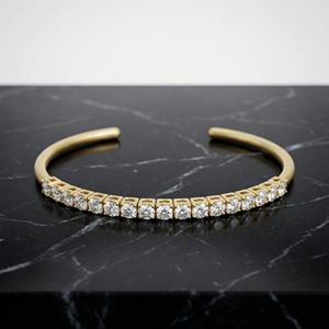 Bracelet classique en argent sterling à maillons avec diamants de laboratoire, élégant et moderne, cadeau de mariage pour femme pour les occasions festives - Product Image 6