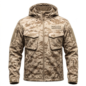 Heavy Duty Custom <b>Waterproof</b> <b>Camo</b> Hunting <b>Jacket</b> Men Breathable Windproof Outdoor Summer Sports Tactical Coat Nylon Front - Product Image 1