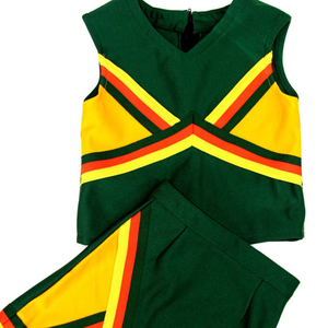 Uniforme de Animadoras en Blanco Listo para Imprimir, Traje de Baile con Cuello en V para Jóvenes, Uniforme de Animadoras en Blanco de Alta Calidad, Vestido Azul para Entrenamiento - Product Image 6