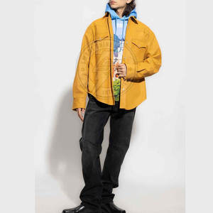 Camisas de Cuero para Hombre Transpirables a Precio Económico, Camisas de Cuero de Color Sólido de Último Diseño y Calidad Premium - Product Image 4