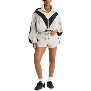 2026 Lightweight dual two tone color Nylon Windbreaker Women Suits 2 Piece Set Custom Logo <b>zip</b> <b>up</b> jacket shorts nylon Tracksuit - Product Image 1