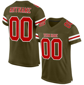 Custom Unisex American Football Jersey Short Sleeve Private <b>Label</b> Summer Team <b>Name</b> Breathable Quick Dry Heat-Transfer Printing - Product Image 1
