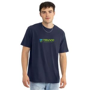 T-shirt tubulaire vierge pour homme en coton premium, col rond, personnalisable OEM ODM, vêtement décontracté pour impression - Product Image 1