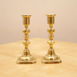 Classic Decorative Metal <b>Candlestick</b> Stand High Quality Gold Plated Aluminium Candle <b>Holder</b> With Hammered Design For Home - Product Image 5