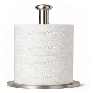Toilet <b>Paper</b> Holder Stand, <b>Black</b> Floor Standing <b>Tissue</b> Roll Holder with Reserve Compact Design Bathroom Toilet <b>Paper</b> Roll Holder - Product Image 5