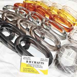 Nouvelles chaînes en résine colorées en gros, maillons de chaîne en résine en vrac pour la décoration, accessoires de chaîne en résine - Product Image 1