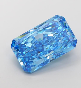 Diamante Cultivado en Laboratorio con Certificación IGI, Corte Radiante de 10.06 CT, Color Azul Intenso Fantasía, Claridad VS1, CVD LG 722527595, ROYAL GEMS para Joyería - Product Image 1