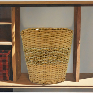 Eco-friendly Seagrass & White Rattan <b>Woven</b> <b>Basket</b> Set - Product Image 6