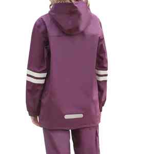 High Quality Outdoor New design 100%Polyester customized logo Solid Colour Breathable Comfortable <b>Rain</b> Suit For women's - Product Image 2