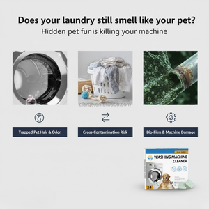 <span class=keywords><strong>Tablettes</strong></span> <span class=keywords><strong>de</strong></span> lavage écologiques jetables pour machine à laver, éliminateur d'odeurs pour animaux <span class=keywords><strong>de</strong></span> compagnie, marque privée, pour tous types <span class=keywords><strong>de</strong></span> lave-linges - Product Image 2