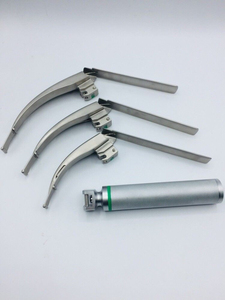 High Quality Reusable Stainless Steel Laryngoscope Set With LED Light 6 Fiber Optic <b>Mac</b> Manual Power Source Top Surgery Kit - Product Image 6