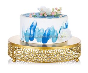Đế Bánh Vàng Kim Loại Đơn Giản Cho Tiệc Cưới, Tiệc Sinh Nhật, Tráng Miệng, Đế Cupcake - Product Image 1