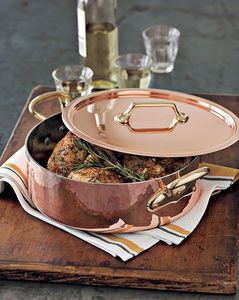 หม้อทองแดงตีลายพร้อมฝาปิด ด้ามจับทองเหลือง สำหรับทำอาหารในครัว ขายส่งอุปกรณ์ครัว ผู้ผลิต OEM อินเดีย ส่งออก - Product Image 5