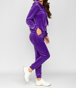 Custom Silk Screen Printed Embroidered Logo Hot Selling Premium Quality Solid Color Regular Top Hoodie <b>Cuffed</b> <b>Jogger</b> Sweatsuit - Product Image 4