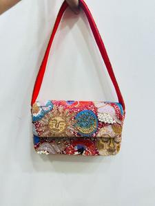 Bolso de mano floral hecho a mano, duradero y plegable, con cuentas, estilo vintage, bordado, para fiesta de noche o boda, monedero - Disponible - Product Image 5