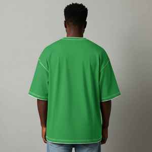 เสื้อยืดฮิปฮอปคุณภาพสูง ผ้าฝ้าย 100% ทรงหลวมสำหรับผู้ชาย พิมพ์ลายดิจิตอลตามสั่ง สีพื้น ระบายอากาศได้ดี น้ำหนัก 180 กรัม - Product Image 2