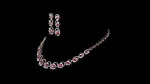 Parure de bijoux de luxe pour femme en argent rhodié avec diamants de laboratoire certifiés IGI, coupe marquise, pour mariée et soirée - Product Image 2