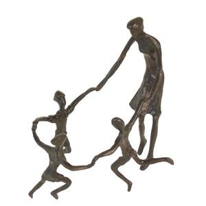 Figurine de femme en bronze tendance, sculpture en métal, art contemporain, décoration pour table, salon, statue artisanale - Product Image 5