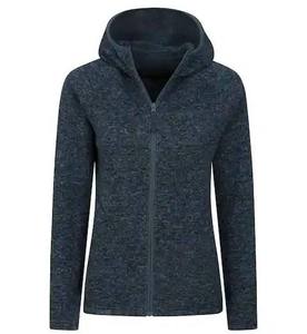 Sudadera con Capucha y Cierre de Cremallera, Color Sólido, Estilo Holgado, Informal, para Otoño, Azul Oscuro, Tejida, Transpirable, Unisex - Product Image 6