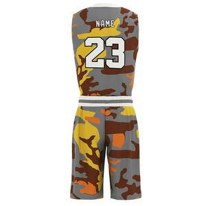 Tenue de basketball sans manches couleur unie sur mesure, grande taille, 100 % polyester respirant, ensemble de vêtements de sport - Product Image 3