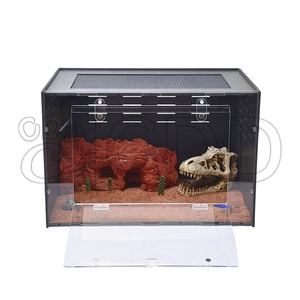 18x12x12 pollici Terrario piatto per l'allevamento di rettili PVC <span class=keywords><strong>geco</strong></span> recinzione Terrario Display per scatola di <span class=keywords><strong>geco</strong></span> leopardo - Product Image 1
