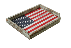 Luxury Crafts Rustic Design Wood Serving Tray for <b>Coffee</b> Tea Fruit & Wedding Decor for Home Restaurant Hotel - Product Image 4