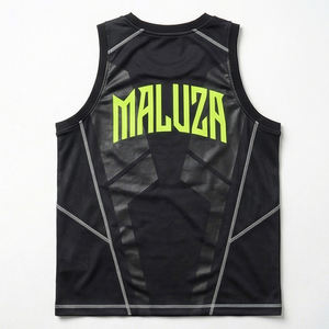 Uniforme de Entrenamiento de Baloncesto MALUZA Elite, Transpirable, Talla Grande, Secado Rápido, Conjunto de Camiseta sin Mangas y Pantalones Cortos Deportivos para Unisex - Product Image 2