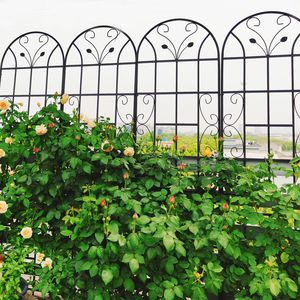 4 Pack Rustproof Metal Garden Trellis 86.7\" X 19.7\" Black Outdoor <b>Flower</b> <b>Support</b> for Climbing Plants - Product Image 3