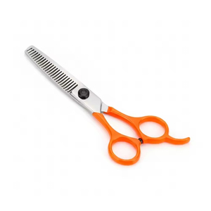 Thinning Scissor Adjustable Hair Thinning Scissors Orange <b>Handle</b> Stainless Steel Texturizing <b>Shears</b> Professional Top Quality - Product Image 6