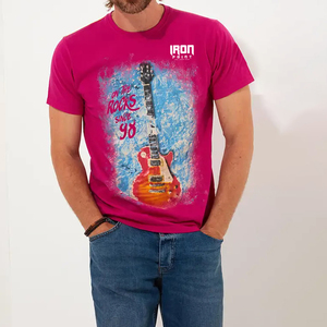 T-shirt graphique rose pour homme, manches courtes, imprimé numérique, décontracté, été, haute qualité, personnalisable - Product Image 4