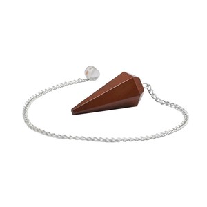 <b>Top</b> Selling Red Jasper <b>Crystal</b> Pendulum Conical Shape Polished Carving Beautiful Dowsing Tool Energy Healing Wholesale - Product Image 3