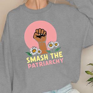 Empowerment SMASH THE PATRIARCHY puño sudaderas de mujer - Product Image 3