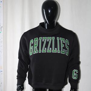 Sweat-shirt à col montant GRIZZILIES BLACK 100% GREEN avec broderie appliquée, col large, URBAN PRODUCTIONS - Product Image 3
