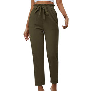 กางเกงผู้หญิงสีพื้นเรียบแบบใหม่สั่งทำพิเศษ แฟชั่นกางเกงผู้หญิงปี 2026 - Product Image 1