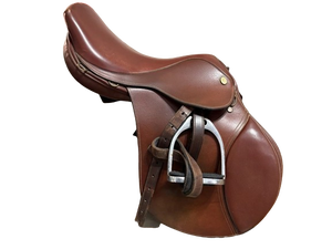 Genuine Leather English Horse Riding Saddle Premium Handmade Comfortable Durable Lightweight <b>Equestrian</b> Riding Equipment - Product Image 1