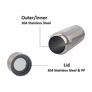 Bouteille isotherme en acier inoxydable à double paroi écologique de 320 ml/10 oz, SUS 304, pour le bureau, garde au chaud/au froid pendant 6/8 heures - Product Image 2