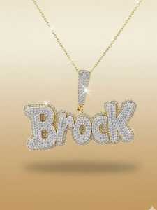 Luxury Vvs Iced Out Moissanite Letter <b>Pendant</b> Hip Hop 925 Sterling <b>Silver</b> <b>Pendant</b> Custom <b>Initial</b> Latter <b>Pendant</b> Gift For Her - Product Image 5