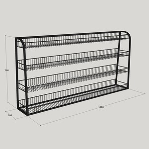 Comptoir de caisse One Tech 1,5 m pour supermarché, corps en acier thermolaqué, plateau en acier inoxydable, pour magasin de détail au Vietnam - Product Image 5