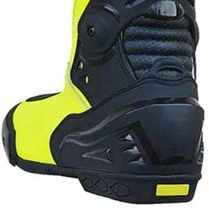 Chaussures de moto en cuir pour la conduite sur route, avec mesh respirant, grip antidérapant et rembourrage de soutien de la cheville pour les motards - Product Image 3