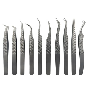 Meilleures pinces à épiler professionnelles pour extensions de cils, pointes en fibre pour une adhérence parfaite aux cils, ne glissent jamais même sur les cils de 0,03 mm - Product Image 3