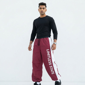 Pantalones Cortavientos Estampados para Hombre, Casuales, 100% Nailon Poliéster, Ligeros, Impermeables, de Corte Holgado y Transpirables - Product Image 6