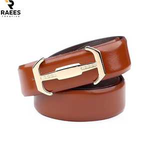 Ceinture en cuir pleine fleur marron de haute qualité, ceinture en cuir de vachette, logo personnalisé, ceinture en cuir véritable de luxe pour hommes - Product Image 1