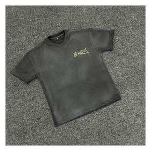 เสื้อยืดโอเวอร์ไซส์ทรงบ็อกซี่ แขนเสื้อแบบดรอปโชว์เดอร์ ผ้าคอตตอน 100% น้ำหนัก 220 กรัม พิมพ์ลายสกรีน สตรีทแวร์ ผลิตตามสั่ง ไซส์พลัส - Product Image 1