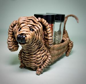 Vietnam Handmade <b>Wicker</b> Dachshund <b>Basket</b> Handwoven Rattan <b>Storage</b> <b>Basket</b> for Keys Spices Home Decor Supplier - Product Image 2