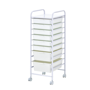 Carrito de Almacenamiento con 10 Cajones de Plástico Coloridos, Organizador con Ruedas para Oficina y Hogar, Diseño Minimalista, Fácil de Limpiar - Product Image 5