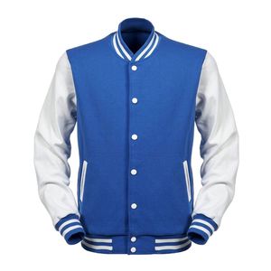 Premium Eco-Friendly Breathable Windproof Varsity Bomber Jacket Fleece Long Sleeve Stand Collar High Street Style for <b>Men</b> - Product Image 5