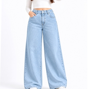 Pantalones Cargo de Mezclilla Lavada para Mujer, Jeans Casuales de Poliéster, Fabricante OEM, Proveedor Mayorista, Directo de Fábrica, Premium Pintados - Product Image 1