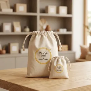 <b>Canvas</b> Potli <b>Bag</b> <b>Drawstring</b> Fabric Pouch for Gift Packaging Wedding Events Festival Celebrations Retail Display and Bulk Orders - Product Image 2
