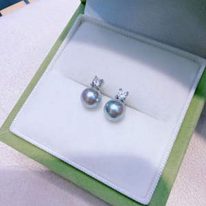 Pendientes de Plata de Ley S925 con Perlas de Cáñamo Pequeñas de 6 mm, Inspirados en Bombillas, Elegantes y Pequeños, de la Princesa Diana - Product Image 3