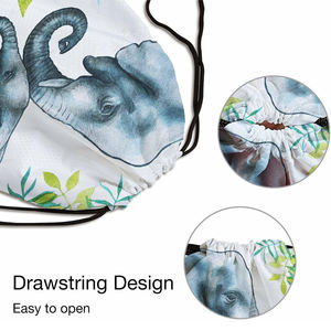 Wholesale Sublimation <b>Drawstring</b> Bags Custom Logo Polyester <b>Backpack</b> Gym Sports Bag Lightweight Durable String Bag - Product Image 3